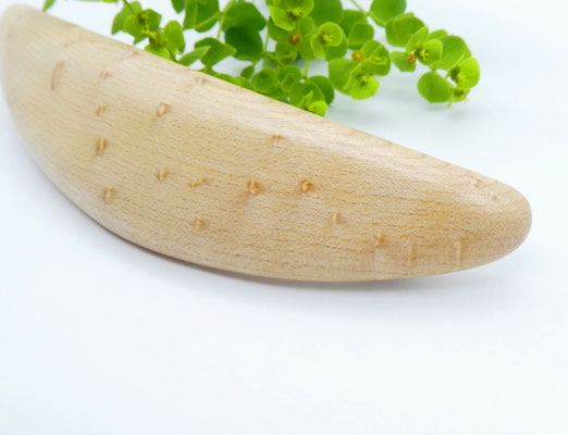 Haarspange aus Holz - Muschelahorn & große Klammer