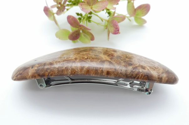 Haarspange aus Ahornmaser & kleine Klammer