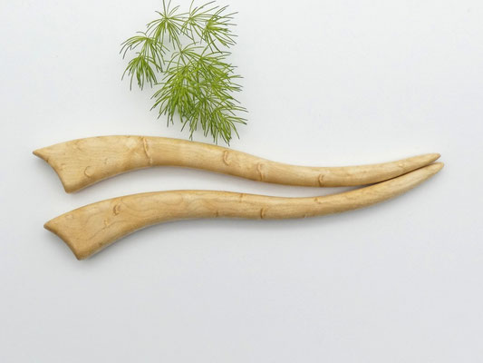 Haarstab aus Holz - Muschelahorn