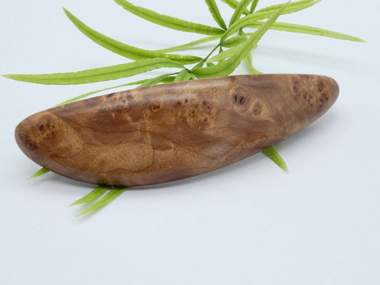 Haarspange aus Ahornmaser & mittelgroße Klammer