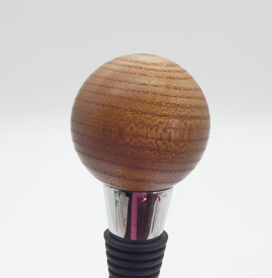 Flaschenverschluss mit Holzkugel aus Ulme 