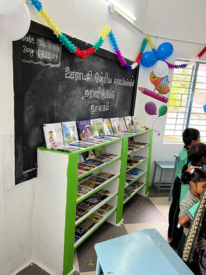 GoodTextiles Foundation: A new library with new book for pupils of a boarding school in India