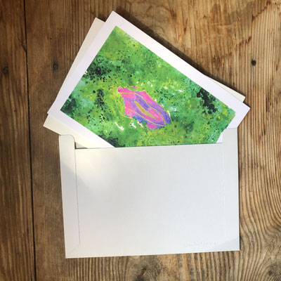 Lettre colorée édition papier de Lorina, une correspondance artistique saisonnière - slow mail