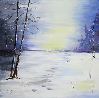 Stille, 90 x 90 cm, Acryl