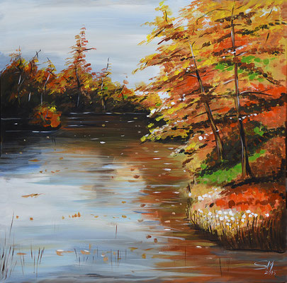 Farbenrausch, 90 x 90 cm, Acryl