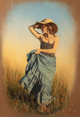 "La belle des champs" 100 x 70 cm 1500 euros
