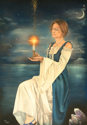 "Attiser sa flamme" 70 x 50 cm 1700 euros