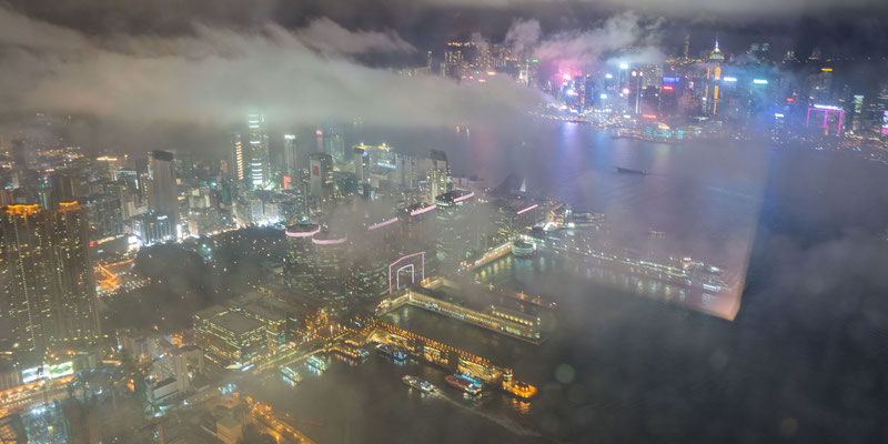 Victoria harbour in the mist