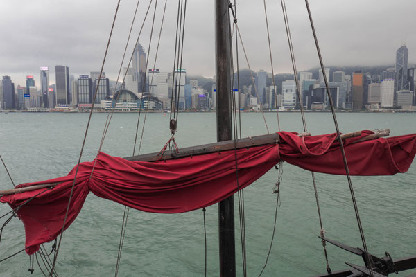 Victoria harbour and Hong Kong Island view