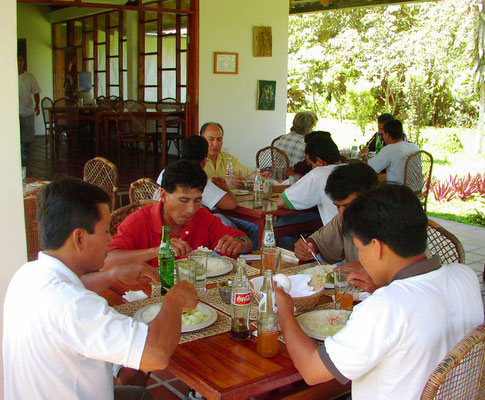 Breakfast at the Jardín Aleman Lodge, Tena, Ecuador