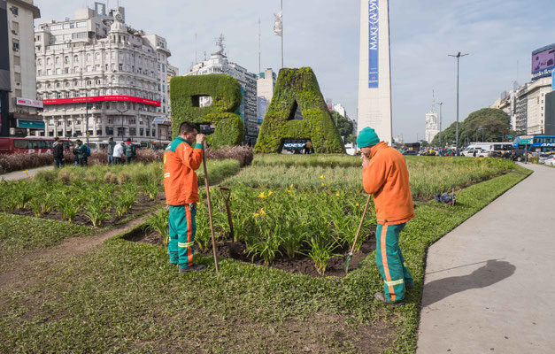 BA - Buenos Aires and its Obelisco monument, inaugurated in 1936 to mark the 4th centennial of the first Spanish settlement along the Rio de la Plata