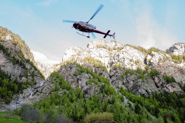 Heli Transport von Material