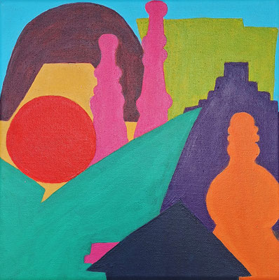 BARCELONA 30x30 Acryl auf Leinwand, Preis nach Anfrage 