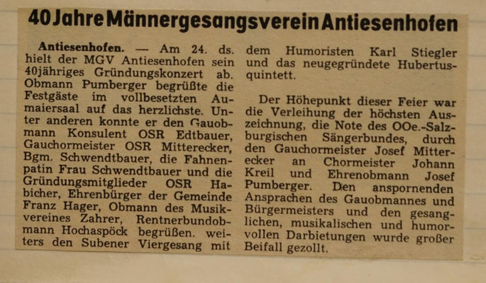 1973: 40 Jahre MGV