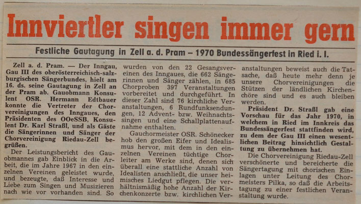 1968: Innviertler singen immer gern