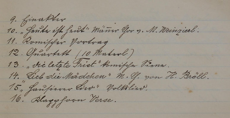 Konzert 1938: Lieder