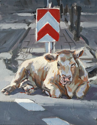 MARKIERUNG XXVII 2022 Öl auf Leinwand 30 x 24 cm