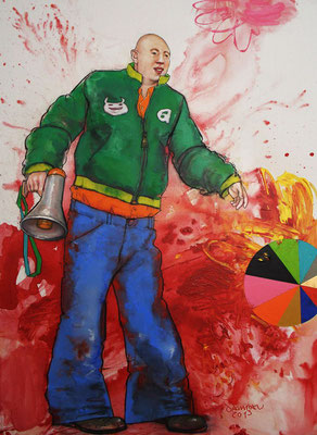 LEGENDA AUREA 1, 2013, Mixed Media auf Leinwand, 110 x 80 cm