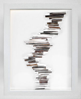 INTERFERENZEN Räumliche Partitur # 10.7 2022 Fotoobjekt Mixed Media gerahmt Unikat 45 x 35 cm