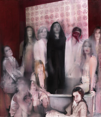 Party girls  2017 Öl auf Leinwand  140 x 120 cm