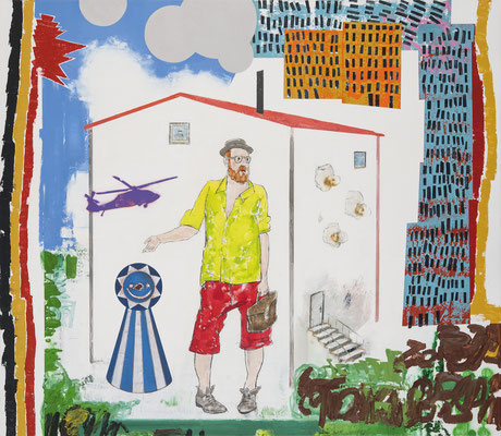 DER PALAST, 2013, Mixed Media auf Leinwand, 130 x 150 cm