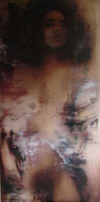 L´artiste èmergente, 2007/2010, Öl auf Leinwand, 160 x 80 