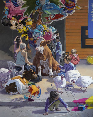 BALLONS 2021 Öl auf Leinwand  225 x 180 cm