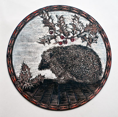 IGEL + ILEX NR. 4 2025 Mixed Media; Unikat Edition, Handabzug 4/25 ⊘ 30 cm
