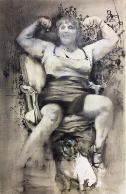 JD_m6  Öl auf Papier 100 x 70 cm