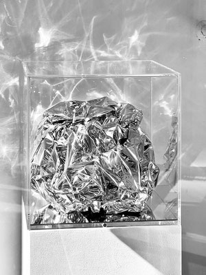 nugget_03_silver 2021 Folie Unikat 40 x 40 x 30 cm