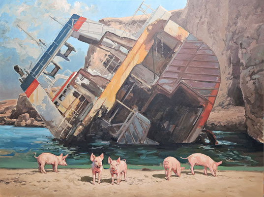 STRAND III 2025 Öl auf Leinwand 120 x 160 cm