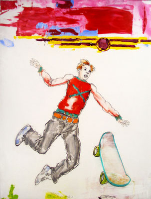 RITE DE PASSAGE, 2011 ,Mixed Media auf Leinwand, 80 x 60 cm