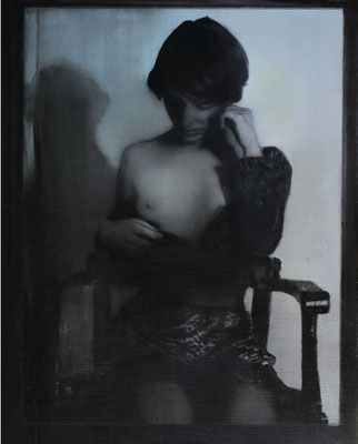 INDISCRÉTION 2019 Öl auf Leinwand  100 x 80 cm