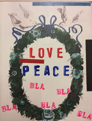 Love Peace Bla Bla 2017 Multiple 25 x 19,5 x 4 cm