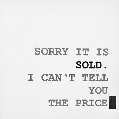 SORRY IT IS SOLD 2023 Acryl auf Leinwand  120 x 120 cm