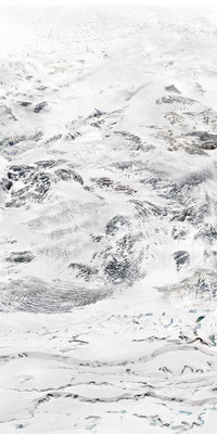 Gornergletscher, 2016, Lambdaprint/Diasec hinter Acryl,  Ed. 5 200 x 100 cm