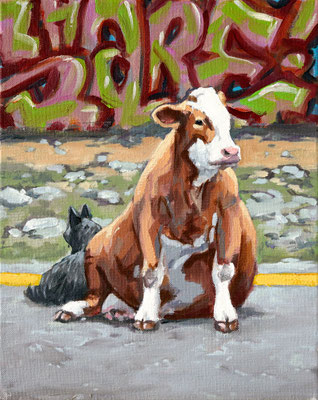 Markierung XV 2021 Öl auf Leinwand 30 x 24 cm