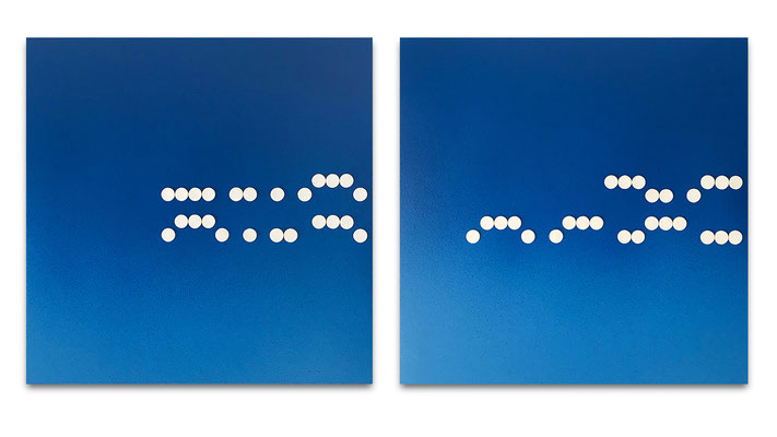 MORS FROM MARS VIII 2020 Biskuit-Porzellan & Lack auf MDF, 2-teilig: Die Heimat-Reihe: Hier rein – das raus je 50 x 50 x 5 cm