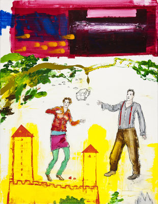 SPANISH CASTLE, 2010, Mischtechnik auf Leinwand, 90 x 70 cm