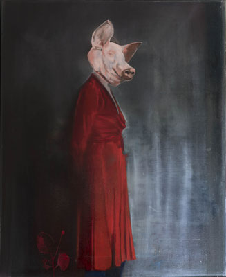 Nuit d´ivresse Louise 2019 Öl auf Leinwand  140 x 120 cm
