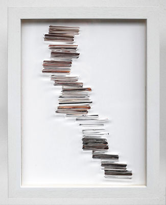 INTERFERENZEN Räumliche Partitur # 10.1 2022 Fotoobjekt Mixed Media gerahmt Unikat 45 x 35 cm