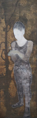 GIRL IN LANDSCAPE 2021 Acryl auf Leinwand  150 x 50 cm