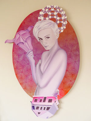 Habrosyne, 2010, Öl auf Holz, 112 x 76 cm