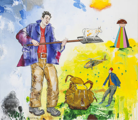 DER GLANZ DER TAGE 1, 2012, Mixed Media auf Leinwand, 130 x 150 cm