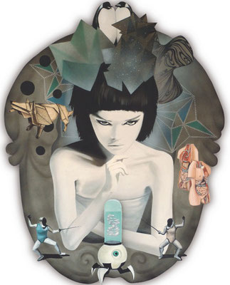 D´Eon, 2010, Öl auf Holz, 86 x 66 cm