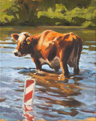 MARKIERUNG 30 2025 Öl auf Leinwand  30 x 24 cm