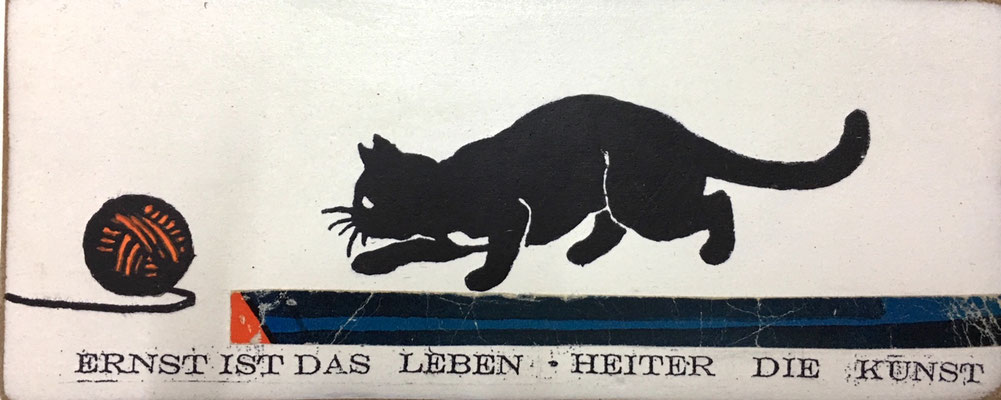 Ernst ist das Leben - Katze 2017 Multiple 10 x 24 x 2,5 cm