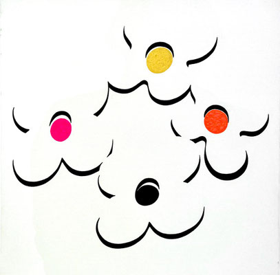 fVERKAUFT !!! flowers_10 2023 Acryl auf Leinwand  60 x 60 cm