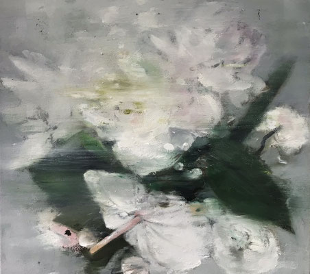 FLOWERS II  Öl auf Leinwand 50 x 50 cm