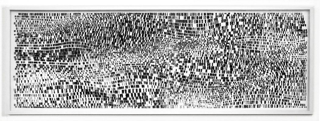 INTERFERENZEN Räumliche Partitur #   1.5.  2021 Fotoobjekt Mixed Media gerahmt Unikat 80 x 220 cm